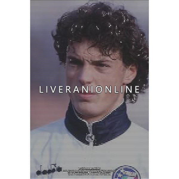 DIAP-RETROSPETTIVA STEFANO ROSSINI CALCIATORE NELLA FOTO STEFANO ROSSINI CON LA MAGLIA DELLA NAZIONALE ITALIANA UNDER 21  AG ALDO LIVERANI SAS 