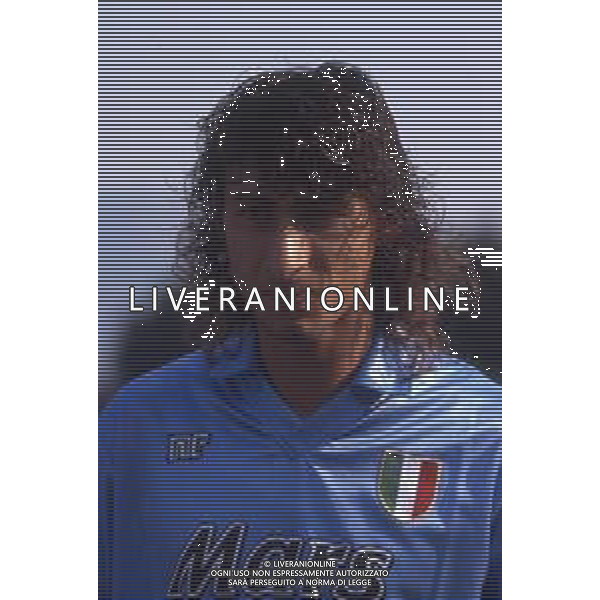 DIAP-RETROSPETTIVA ANDREA SILENZI CALCIATORE NELLA FOTO ANDREA SILENZI CON LA MAGLIA DEL NAPOLI CALCIO AG ALDO LIVERANI SAS