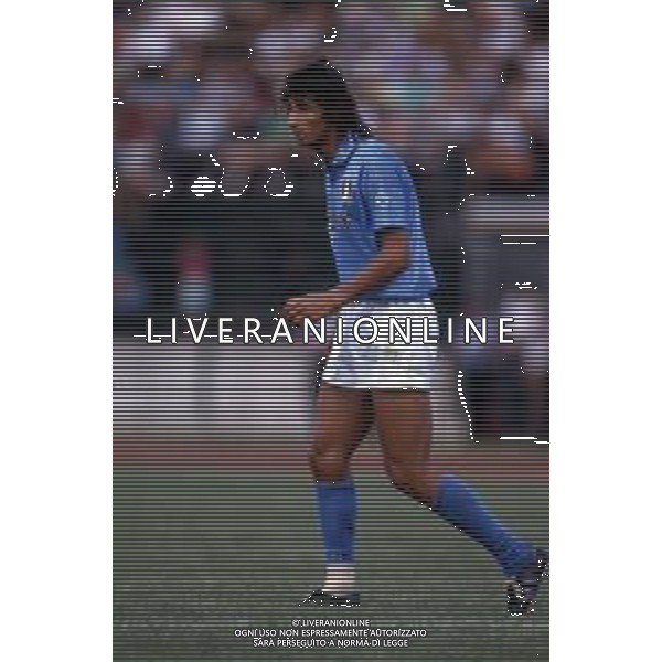 DIAP-RETROSPETTIVA ANDREA SILENZI CALCIATORE NELLA FOTO ANDREA SILENZI CON LA MAGLIA DEL NAPOLI CALCIO AG ALDO LIVERANI SAS