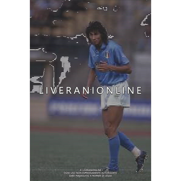 DIAP-RETROSPETTIVA ANDREA SILENZI CALCIATORE NELLA FOTO ANDREA SILENZI CON LA MAGLIA DEL NAPOLI CALCIO AG ALDO LIVERANI SAS