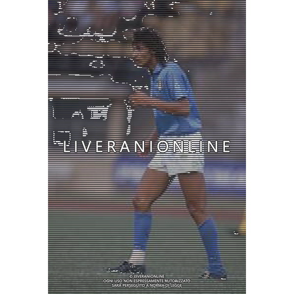 DIAP-RETROSPETTIVA ANDREA SILENZI CALCIATORE NELLA FOTO ANDREA SILENZI CON LA MAGLIA DEL NAPOLI CALCIO AG ALDO LIVERANI SAS