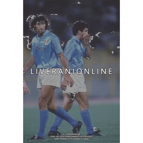 DIAP-RETROSPETTIVA ANDREA SILENZI CALCIATORE NELLA FOTO ANDREA SILENZI CON LA MAGLIA DEL NAPOLI CALCIO AG ALDO LIVERANI SAS