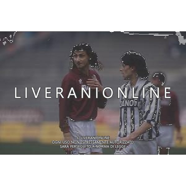 DIAP-RETROSPETTIVA ANDREA SILENZI CALCIATORE NELLA FOTO ANDREA SILENZI E MORENTO TORRICELLI CON LA MAGLIA DEL TORINO CALCIO AG ALDO LIVERANI SAS
