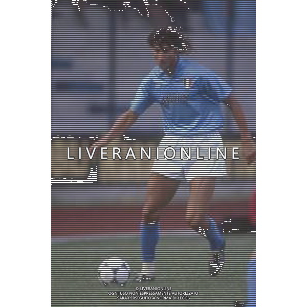 DIAP-RETROSPETTIVA ANDREA SILENZI CALCIATORE NELLA FOTO ANDREA SILENZI CON LA MAGLIA DEL NAPOLI CALCIO AG ALDO LIVERANI SAS