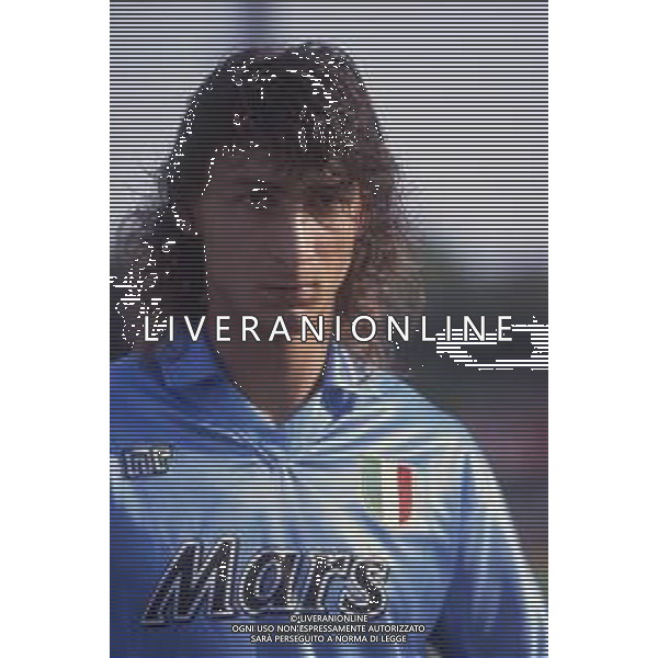 DIAP-RETROSPETTIVA ANDREA SILENZI CALCIATORE NELLA FOTO ANDREA SILENZI CON LA MAGLIA DEL NAPOLI CALCIO AG ALDO LIVERANI SAS