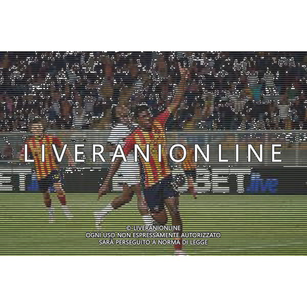 TVEM September 21, 2024 Lecce, Italy - US Lecce vs Parma Calcio 1913 - Italian soccer serie A 2024/25 - Via Del Mare Stadium. In the pic: Patrick Dorgu of US Lecce celebrates after scoring a goal ©Emmanuele Mastrodonato/AGENZIA ALDO LIVERANI SAS