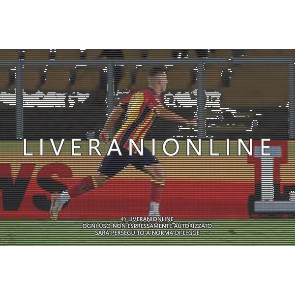 TVEM September 21, 2024 Lecce, Italy - US Lecce vs Parma Calcio 1913 - Italian soccer serie A 2024/25 - Via Del Mare Stadium. In the pic: Nikola Krstovic of US Lecce celebrates after scoring a goal ©Emmanuele Mastrodonato/AGENZIA ALDO LIVERANI SAS