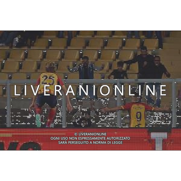 TVEM September 21, 2024 Lecce, Italy - US Lecce vs Parma Calcio 1913 - Italian soccer serie A 2024/25 - Via Del Mare Stadium. In the pic: Nikola Krstovic of US Lecce celebrates after scoring a goal ©Emmanuele Mastrodonato/AGENZIA ALDO LIVERANI SAS