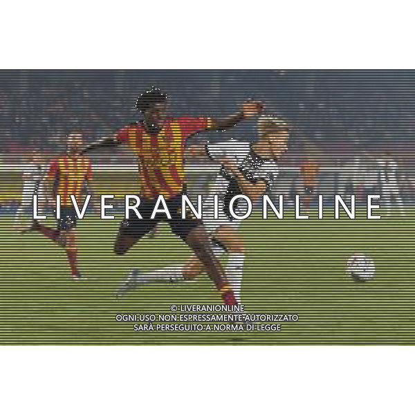 TVEM September 21, 2024 Lecce, Italy - US Lecce vs Parma Calcio 1913 - Italian soccer serie A 2024/25 - Via Del Mare Stadium. In the pic: Patrick Dorgu of US Lecce in action against Pontus Almqvist of Parma ©Emmanuele Mastrodonato/AGENZIA ALDO LIVERANI SAS