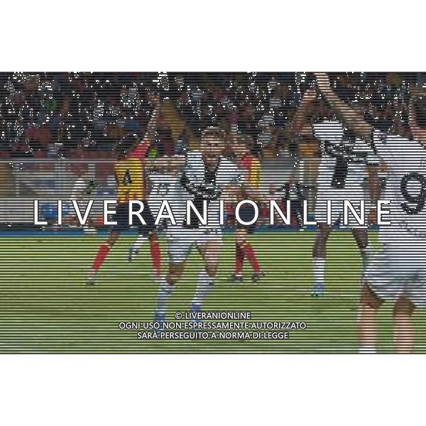 TVEM September 21, 2024 Lecce, Italy - US Lecce vs Parma Calcio 1913 - Italian soccer serie A 2024/25 - Via Del Mare Stadium. In the pic: Antoine Hainaut of Parma celebrates after scoring a goal ©Emmanuele Mastrodonato/AGENZIA ALDO LIVERANI SAS