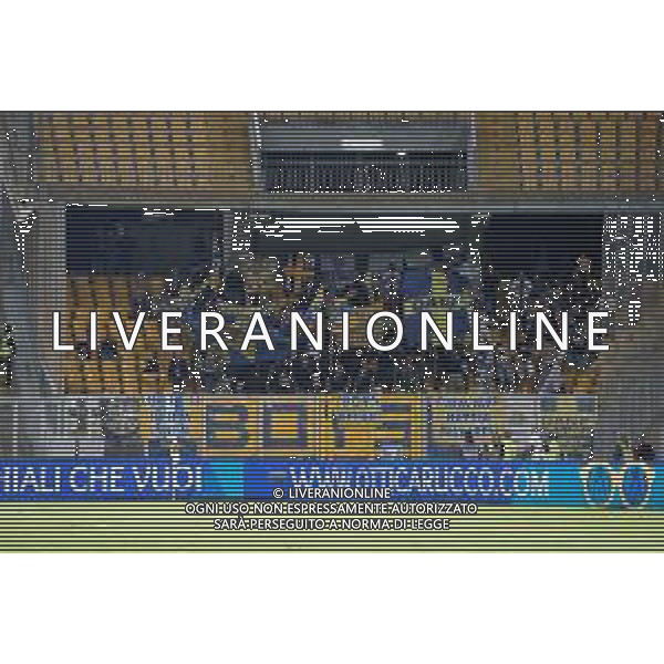 TVEM September 21, 2024 Lecce, Italy - US Lecce vs Parma Calcio 1913 - Italian soccer serie A 2024/25 - Via Del Mare Stadium. In the pic: Supporters of Parma - tifosi ©Emmanuele Mastrodonato/AGENZIA ALDO LIVERANI SAS