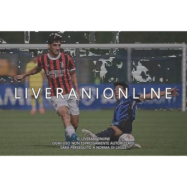 TVRG Inter vs Milan nella foto Emanuele Sala (Milan) e Giacomo De Pieri (Inter) Milano 22-09-2024 Stadio Konami Youth Development Centre Campionato Primavera 1 - 5a giornata foto Roberto Garavaglia/Agenzia Aldo Liverani sas