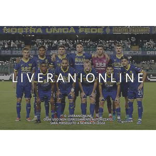 Hellas Verona team photo during Hellas Verona FC vs Torino FC , 5° Serie A Enilive 2024-25 game at Marcantonio Bentegodi Stadium in Verona (VR), Italy, on September 20, 2024. (Photo by Davide Casentini)/AGENZIA ALDO LIVERANI SAS