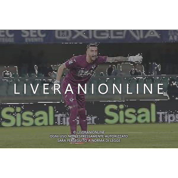 Lorenzo Montipò of Hellas Verona FC gestures during Hellas Verona FC vs Torino FC , 5° Serie A Enilive 2024-25 game at Marcantonio Bentegodi Stadium in Verona (VR), Italy, on September 20, 2024. (Photo by Davide Casentini)/AGENZIA ALDO LIVERANI SAS
