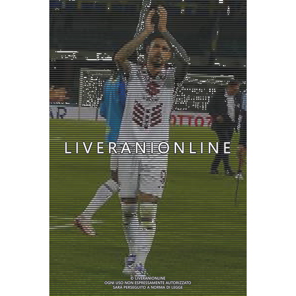 Antonio Sanabria of Torino FC celebrate the victory at the end of Hellas Verona FC vs Torino FC , 5° Serie A Enilive 2024-25 game at Marcantonio Bentegodi Stadium in Verona (VR), Italy, on September 20, 2024. (Photo by Davide Casentini)/AGENZIA ALDO LIVERANI SAS