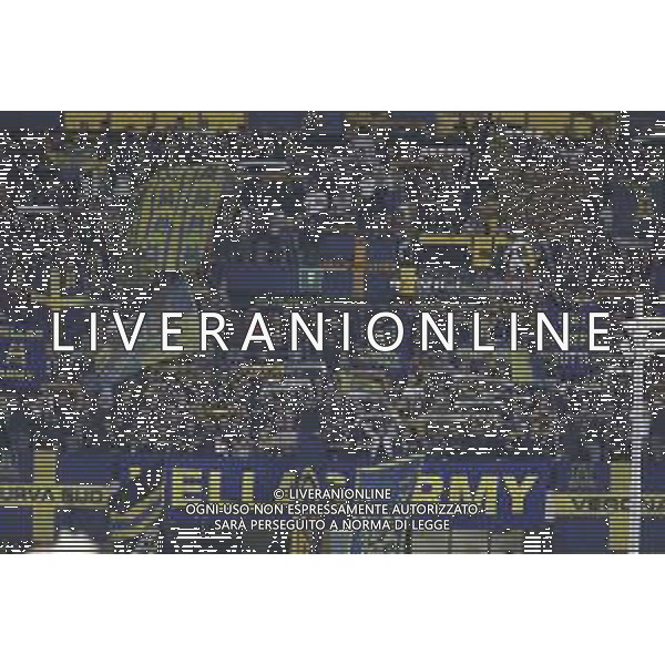 Hellas Verona fans show their support at the end of Hellas Verona FC vs Torino FC , 5° Serie A Enilive 2024-25 game at Marcantonio Bentegodi Stadium in Verona (VR), Italy, on September 20, 2024. (Photo by Davide Casentini)/AGENZIA ALDO LIVERANI SAS