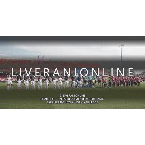 line up during AC Monza vs Bologna BFC, 5° Serie A Enilive 2024-25 game at U-Power stadium in Monza (MB), Italy, on September 22, 2024. (Photo by Davide Casentini)/AGENZIA ALDO LIVERANI SAS