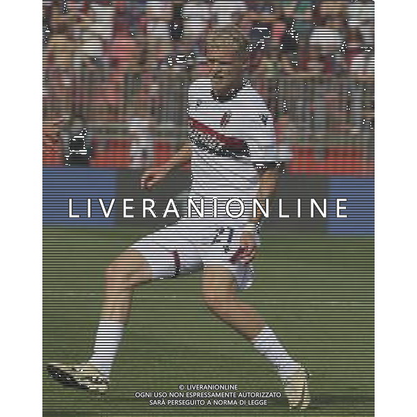 Jens Odgaard of Bologna FC during AC Monza vs Bologna BFC, 5° Serie A Enilive 2024-25 game at U-Power stadium in Monza (MB), Italy, on September 22, 2024. (Photo by Davide Casentini)/AGENZIA ALDO LIVERANI SAS