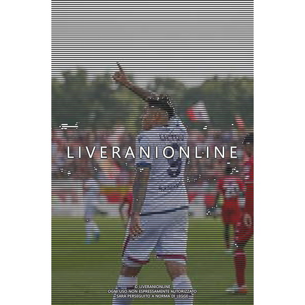 Santiago Castro of Bologna FC gestures during AC Monza vs Bologna BFC, 5° Serie A Enilive 2024-25 game at U-Power stadium in Monza (MB), Italy, on September 22, 2024. (Photo by Davide Casentini)/AGENZIA ALDO LIVERANI SAS