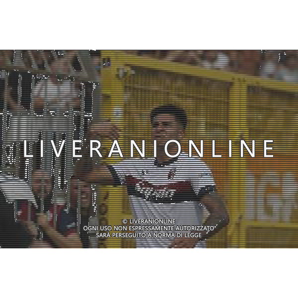 Santiago Castro of Bologna FC celebrates after scoring during AC Monza vs Bologna BFC, 5° Serie A Enilive 2024-25 game at U-Power stadium in Monza (MB), Italy, on September 22, 2024. (Photo by Davide Casentini)/AGENZIA ALDO LIVERANI SAS