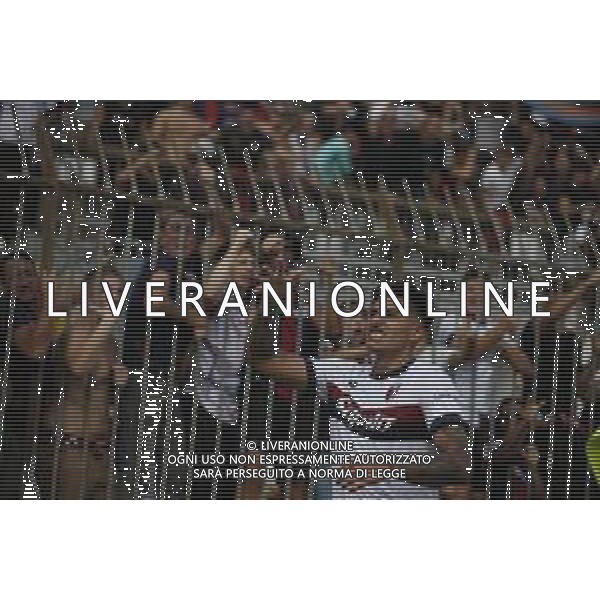 Santiago Castro of Bologna FC celebrates after scoring during AC Monza vs Bologna BFC, 5° Serie A Enilive 2024-25 game at U-Power stadium in Monza (MB), Italy, on September 22, 2024. (Photo by Davide Casentini)/AGENZIA ALDO LIVERANI SAS