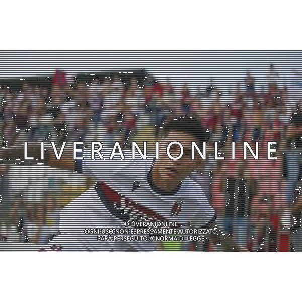 Santiago Castro of Bologna FC celebrates after scoring during AC Monza vs Bologna BFC, 5° Serie A Enilive 2024-25 game at U-Power stadium in Monza (MB), Italy, on September 22, 2024. (Photo by Davide Casentini)/AGENZIA ALDO LIVERANI SAS