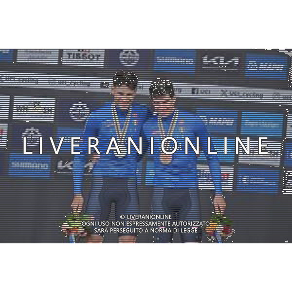 22-09-2024 World Championships Elite Cronometro; 2024, Ineos Grenadiers; 2024, Visma - Lease A Bike; Ganna, Filippo; Affini, Edoardo; Zurigo; ©SIROTTI/AGENZIA ALDO LIVERANI SAS