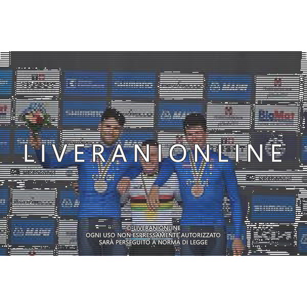 22-09-2024 World Championships Elite Cronometro; 2024, Soudal - Quick Step; 2024, Ineos Grenadiers; 2024, Visma - Lease A Bike; Evenepoel, Remco; Ganna, Filippo; Affini, Edoardo; Zurigo; ©SIROTTI/AGENZIA ALDO LIVERANI SAS