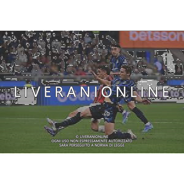 Inter vs Milan nella foto Christian Mate Pulisic (Milan) segna il gol dell\'1 a 0 Milano 22-09-2024 Stadio Giuseppe Meazza - San Siro Campionato Serie A Enilive - 5a giornata foto Roberto Garavaglia/Agenzia Aldo Liverani sas/AGENZIA ALDO LIVERANI SAS
