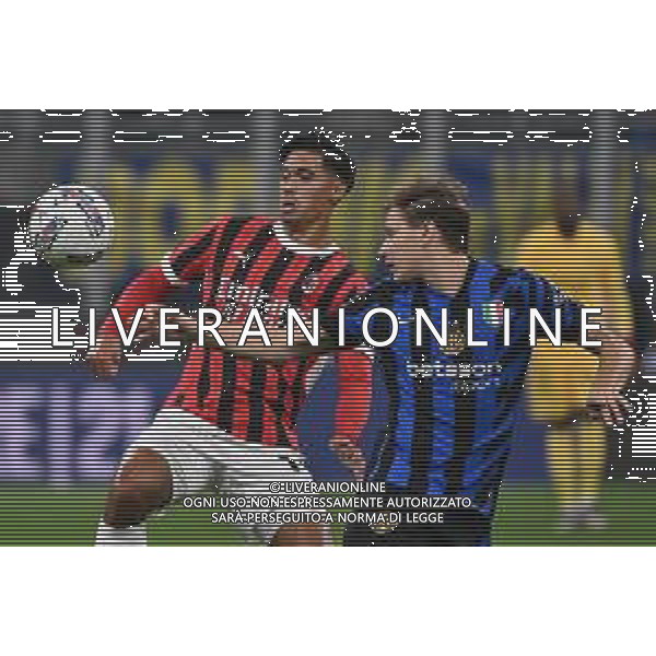 Inter vs Milan nella foto Tijjani Reijnders (Milan) e Nicolò Barella (Inter) Milano 22-09-2024 Stadio Giuseppe Meazza - San Siro Campionato Serie A Enilive - 5a giornata foto Roberto Garavaglia/Agenzia Aldo Liverani sas/AGENZIA ALDO LIVERANI SAS