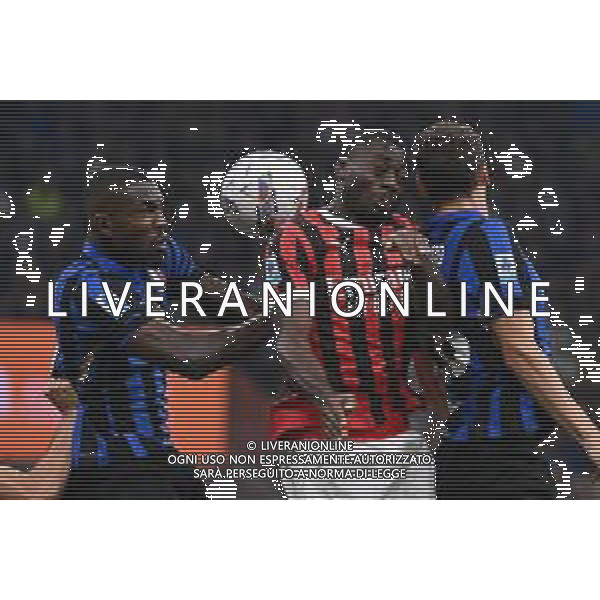 Inter vs Milan nella foto Marcus Thuram (Inter) e Youssouf Fofana (Milan) Milano 22-09-2024 Stadio Giuseppe Meazza - San Siro Campionato Serie A Enilive - 5a giornata foto Roberto Garavaglia/Agenzia Aldo Liverani sas/AGENZIA ALDO LIVERANI SAS