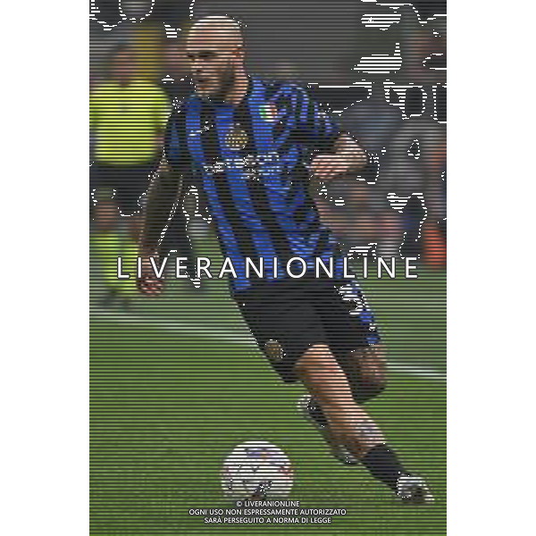 Inter vs Milan nella foto Federico Dimarco (Inter) Milano 22-09-2024 Stadio Giuseppe Meazza - San Siro Campionato Serie A Enilive - 5a giornata foto Roberto Garavaglia/Agenzia Aldo Liverani sas/AGENZIA ALDO LIVERANI SAS