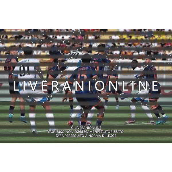 TVEM September 24, 2024 Lecce, Italy - US Lecce vs US Sassuolo - Coppa Italia round of 16 match 2024/25 - Via Del Mare Stadium. In the pic: Tarik Muharemovic of US Sassuolo scores a goal of 0-1 foto emmanuele mastrodonato-ag aldo liverani sas