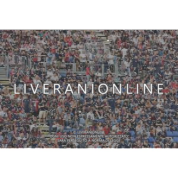 24-9-2024. Cagliari calcio-U.S. Cremonese. Trentaduesimi Coppa Italia 2024/2025, stadio Unipol Domus Cagliari. Foto Salvatore Moi/Agenzia Aldo Liverani s.as. Nella foto: Sconvolts, tifosi del Cagliari calcio in curva nord dello stadio Unipol Domus. ©MOI SALVATORE/AGENZIA ALDO LIVERANI SAS