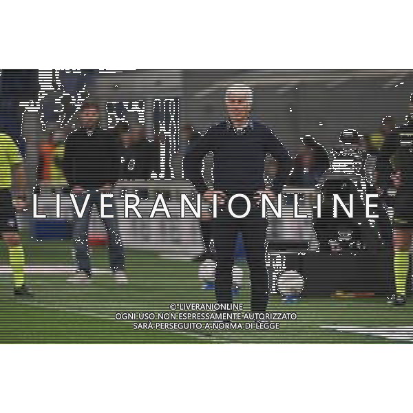TVRG Atalanta vs Como nella foto Gian Piero Gasperini allenatore Atalanta e sullo sfondo a SX Cesc Fabregas allenatore Como Bergamo 24-09-2024 Gewiss Stadium Campionato Serie A Enilive - 5a giornata foto Roberto Garavaglia/Agenzia Aldo Liverani sas