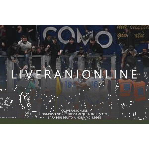 TVRG Atalanta vs Como nella foto esultanza Como dopo il gol dell\'1 a 1 Bergamo 24-09-2024 Gewiss Stadium Campionato Serie A Enilive - 5a giornata foto Roberto Garavaglia/Agenzia Aldo Liverani sas