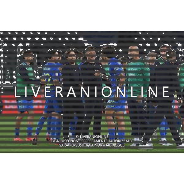 TVMV-Torino 24.09.2024 Stadio Grande Torino Manuela Viganti/Ag. Aldo Liverani sas Torino vs Empoli Coppa Italia Frecciarossa 2024/2025 Sedicesimi Nella foto: festa empoli a fine gara ©Viganti/AGENZIA ALDO LIVERANI SAS
