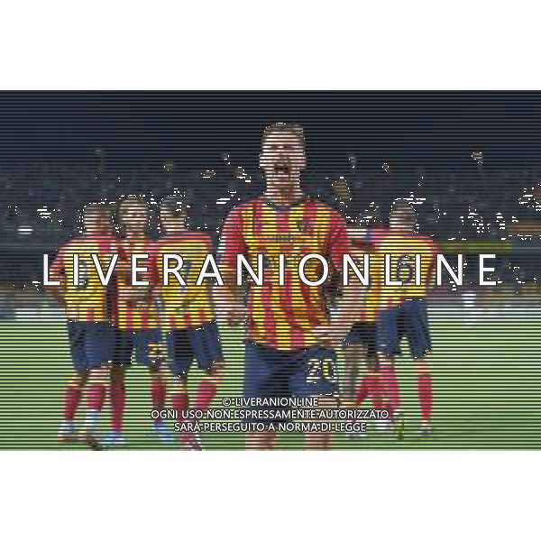 TVEM September 21, 2024 Lecce, Italy - US Lecce vs Parma Calcio 1913 - Italian soccer serie A 2024/25 - Via Del Mare Stadium. In the pic: Ylber Ramadani of US Lecce celebrates foto emmanuele matrodonato-ag aldo liverani sas