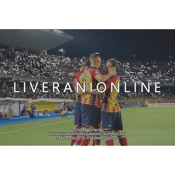 TVEM September 21, 2024 Lecce, Italy - US Lecce vs Parma Calcio 1913 - Italian soccer serie A 2024/25 - Via Del Mare Stadium. In the pic: Patrick Dorgu of US Lecce celebrates after scoring a goal with teammates foto emmanuele matrodonato-ag aldo liverani sas