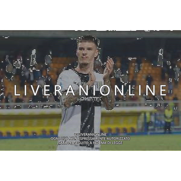 TVEM September 21, 2024 Lecce, Italy - US Lecce vs Parma Calcio 1913 - Italian soccer serie A 2024/25 - Via Del Mare Stadium. In the pic: Dennis Man of Parma applauds fans foto emmanuele matrodonato-ag aldo liverani sas