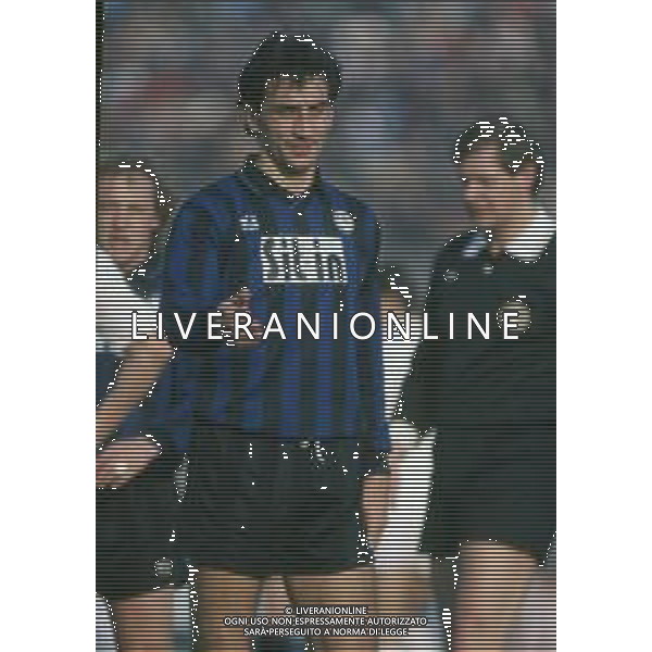 DIAP-RETROSPETTIVA DANIELE FORTUNATO CALCIATORE NELLA FOTO DANIELE FORTUNATO CON LA MAGLIA DELL\'ATALANTA CALCIO AG ALDO LIVERANI SAS