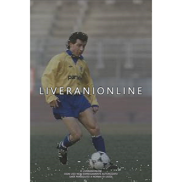 DIAP-RETROSPETTIVA DANIELE ZORATTO CALCIATORE NELLA FOTO DANIELE ZORATTO CON LA MAGLIA DEL PARMA CALCIO AG ALDO LIVERANI SAS