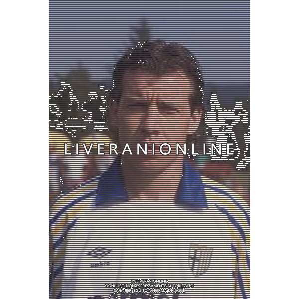 DIAP-RETROSPETTIVA DANIELE ZORATTO CALCIATORE NELLA FOTO DANIELE ZORATTO CON LA MAGLIA DEL PARMA CALCIO AG ALDO LIVERANI SAS
