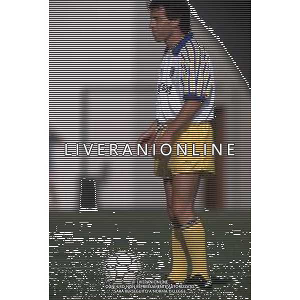DIAP-RETROSPETTIVA DANIELE ZORATTO CALCIATORE NELLA FOTO DANIELE ZORATTO CON LA MAGLIA DEL PARMA CALCIO AG ALDO LIVERANI SAS