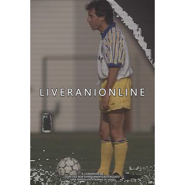 DIAP-RETROSPETTIVA DANIELE ZORATTO CALCIATORE NELLA FOTO DANIELE ZORATTO CON LA MAGLIA DEL PARMA CALCIO AG ALDO LIVERANI SAS