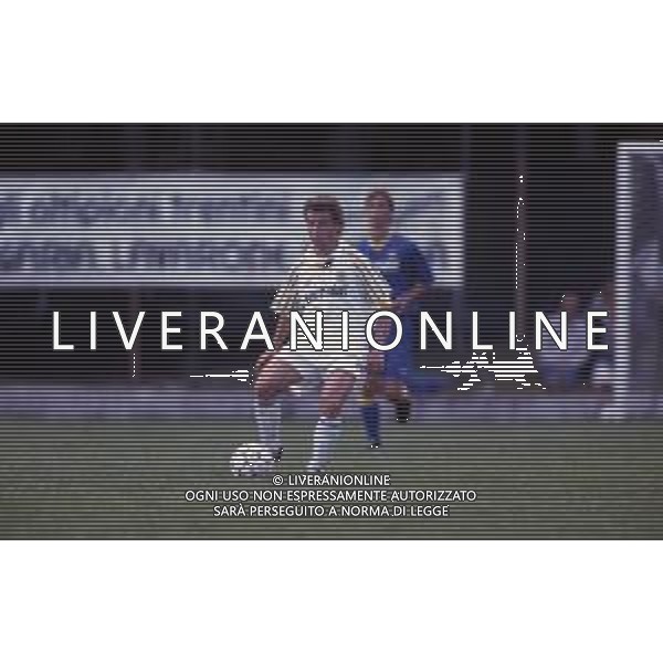 DIAP-RETROSPETTIVA DANIELE ZORATTO CALCIATORE NELLA FOTO DANIELE ZORATTO CON LA MAGLIA DEL PARMA CALCIO AG ALDO LIVERANI SAS