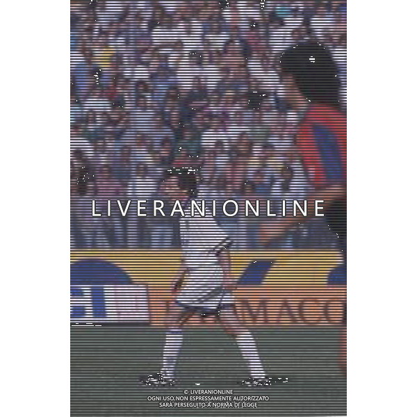 DIAP-RETROSPETTIVA DANIELE ZORATTO CALCIATORE NELLA FOTO DANIELE ZORATTO CON LA MAGLIA DEL PARMA CALCIO AG ALDO LIVERANI SAS