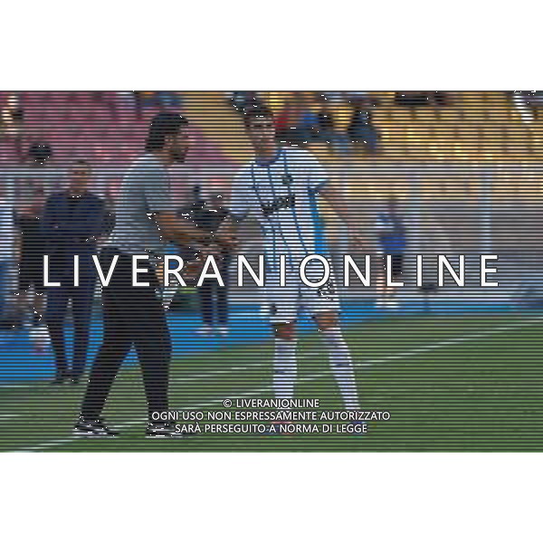 TVEM September 24, 2024 Lecce, Italy - US Lecce vs US Sassuolo - Coppa Italia round of 16 match 2024/25 - Via Del Mare Stadium. In the pic: coach Fabio Grosso of US Sassuolo and Cas Odenthal of US Sassuolo foto emmanuele mastrodonato-ag aaldo liverani sas