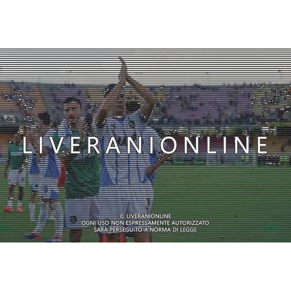 TVEM September 24, 2024 Lecce, Italy - US Lecce vs US Sassuolo - Coppa Italia round of 16 match 2024/25 - Via Del Mare Stadium. In the pic: Cristian Volpato of US Sassuolo applauds fans foto emmanuele mastrodonato-ag aaldo liverani sas