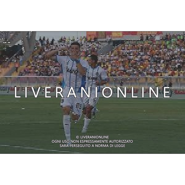 TVEM September 24, 2024 Lecce, Italy - US Lecce vs US Sassuolo - Coppa Italia round of 16 match 2024/25 - Via Del Mare Stadium. In the pic: Tarik Muharemovic of US Sassuolo celebrates after scoring a goal foto emmanuele mastrodonato-ag aaldo liverani sas